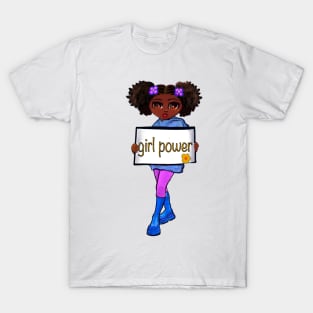 Womens African American Empowered Women Empower Women Cool Lady Black Girl Power Feminism T-Shirt